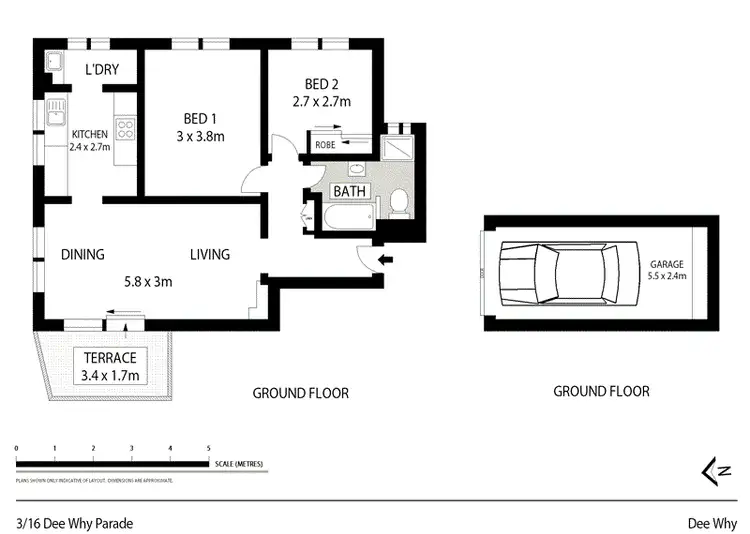 Floorplan of Homely unit listing, 3/16 Dee Why Parade, Dee Why NSW 2099