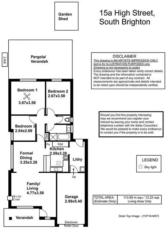 Floorplan of Homely unit listing, 15A High Street, South Brighton SA 5048