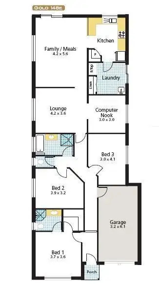 Floorplan of Homely house listing, 63 Medika Boulevard, Mansfield Park SA 5012