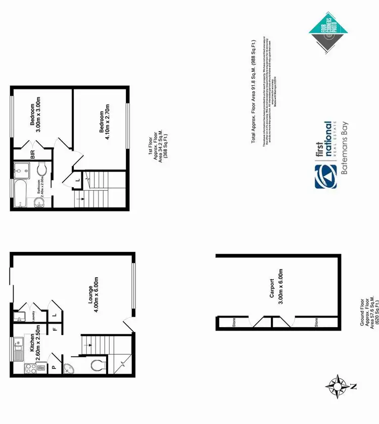 Floorplan of Homely unit listing, 2/5 Lord Place, North Batemans Bay NSW 2536