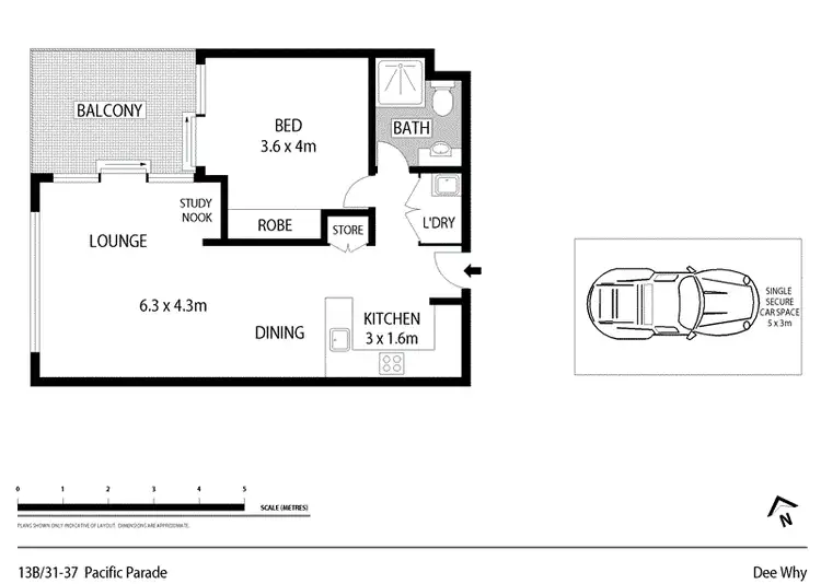 Floorplan of Homely unit listing, 13B/31-37 Pacific Parade, Dee Why NSW 2099
