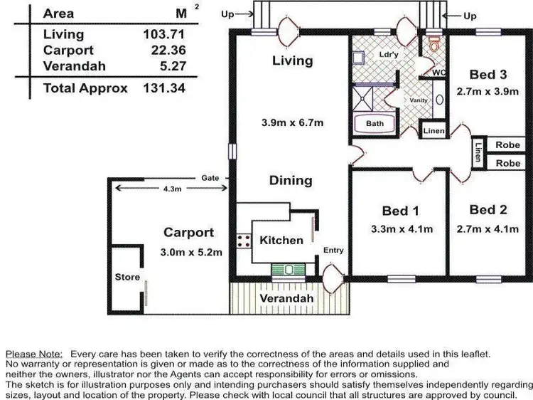 Floorplan of Homely house listing, 5 Patras Crescent, Hackham West SA 5163