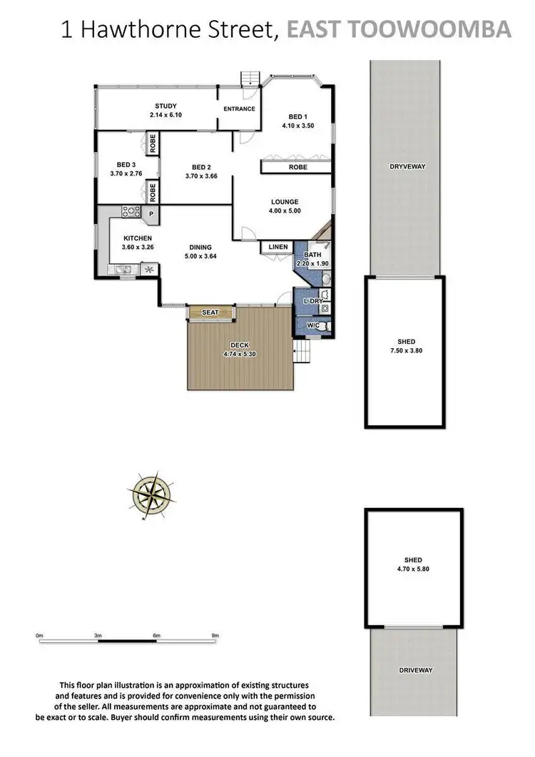Floorplan of Homely house listing, 1 Hawthorne Street, East Toowoomba QLD 4350