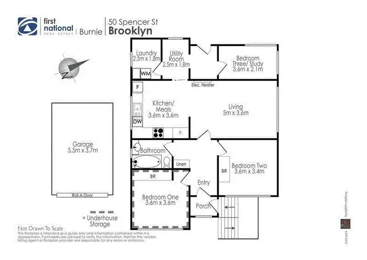 Floorplan of Homely house listing, 50 Spencer Street, Brooklyn TAS 7320