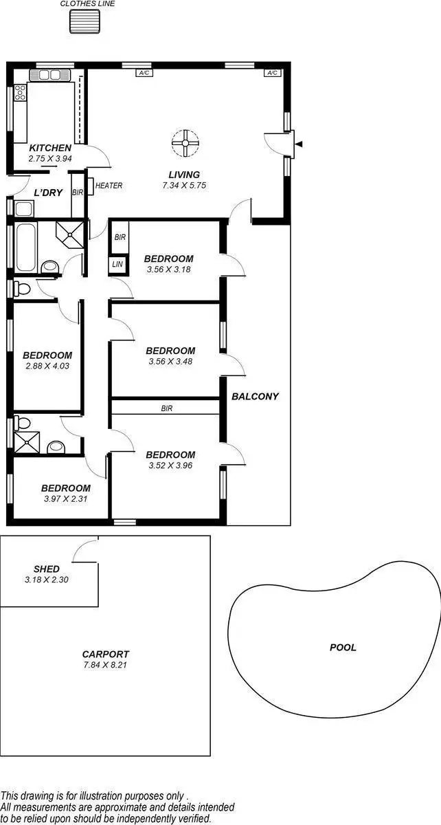Floorplan of Homely house listing, 4 Weemala Drive, Mitcham SA 5062