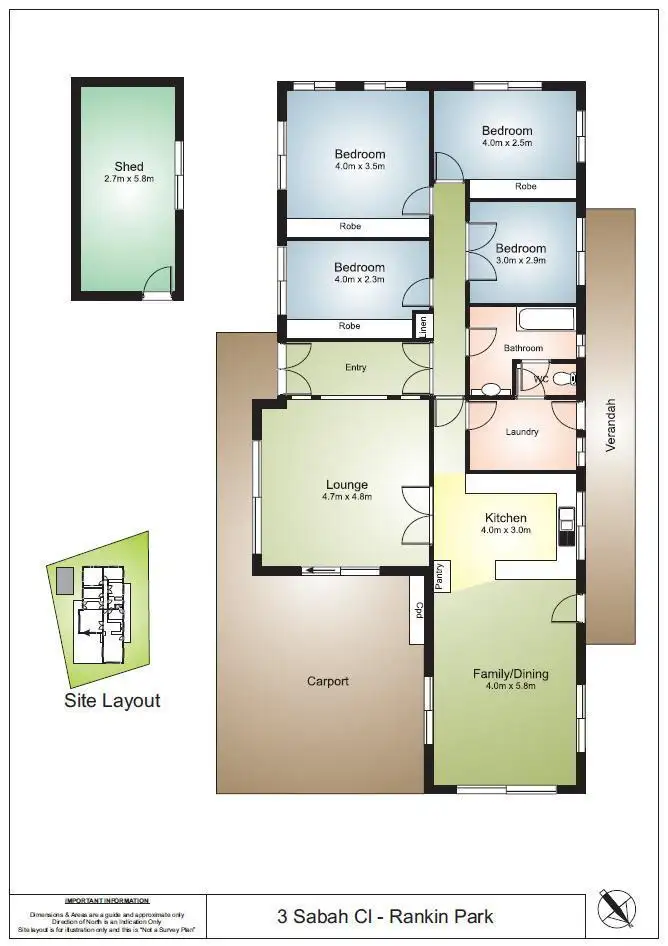 Floorplan of Homely house listing, 3 Sabah Close, Rankin Park NSW 2287