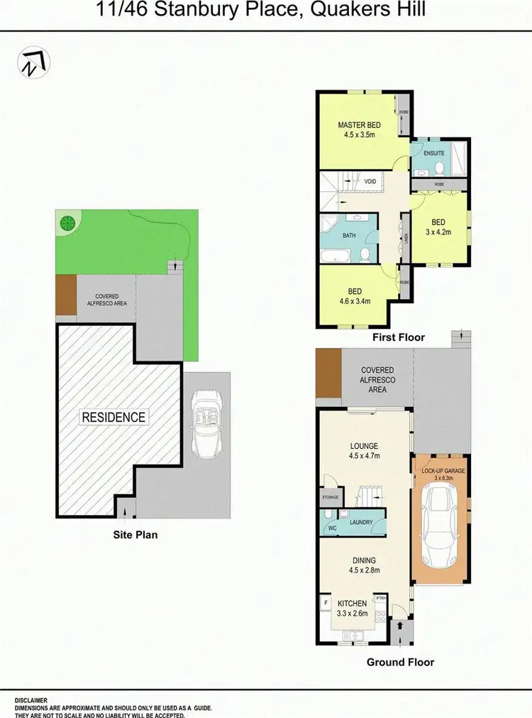 Floorplan of Homely townhouse listing, 11/46 Stanbury Place, Quakers Hill NSW 2763