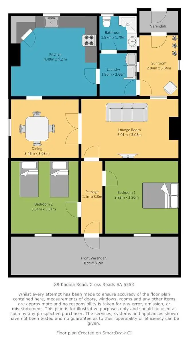 Floorplan of Homely house listing, 39 Kadina Road, Cross Roads SA 5558
