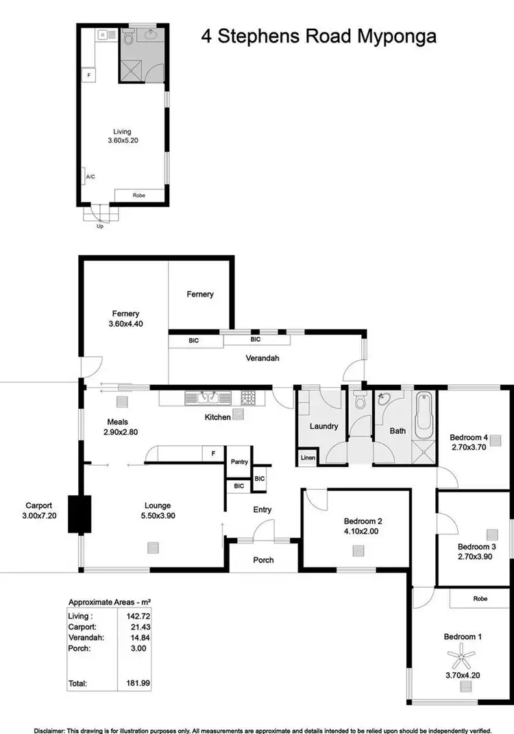 Floorplan of Homely house listing, 4 Stephens Road, Myponga SA 5202