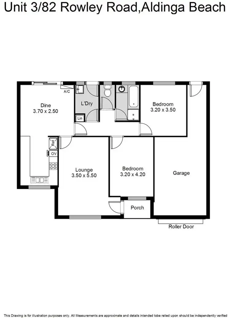 Floorplan of Homely unit listing, 3/82 Rowley Road, Aldinga Beach SA 5173