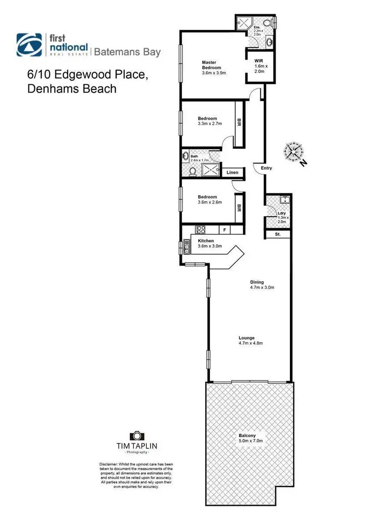 Floorplan of Homely unit listing, 6/10 Edgewood Place, Denhams Beach NSW 2536