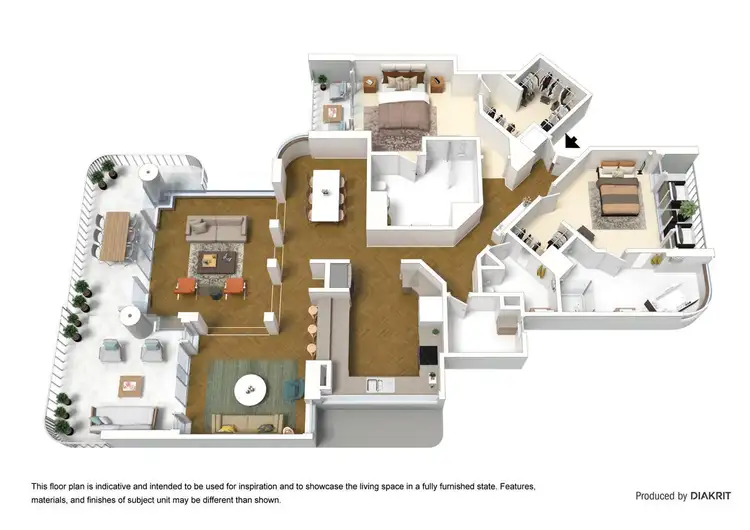 Floorplan of Homely apartment listing, 'PARK LANE' 1 Peak Avenue, Main Beach QLD 4217
