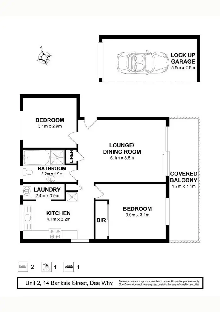 Floorplan of Homely apartment listing, 2/14-16 Banksia Street, Dee Why NSW 2099