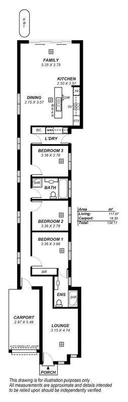 Floorplan of Homely house listing, 3b Dunedin Avenue, Hillcrest SA 5086