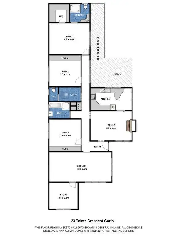 Floorplan of Homely house listing, 23 Teleta Crescent, Corio VIC 3214
