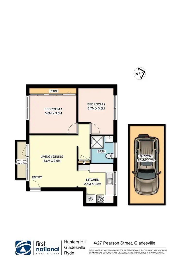 Floorplan of Homely apartment listing, 4/27 Pearson Street, Gladesville NSW 2111