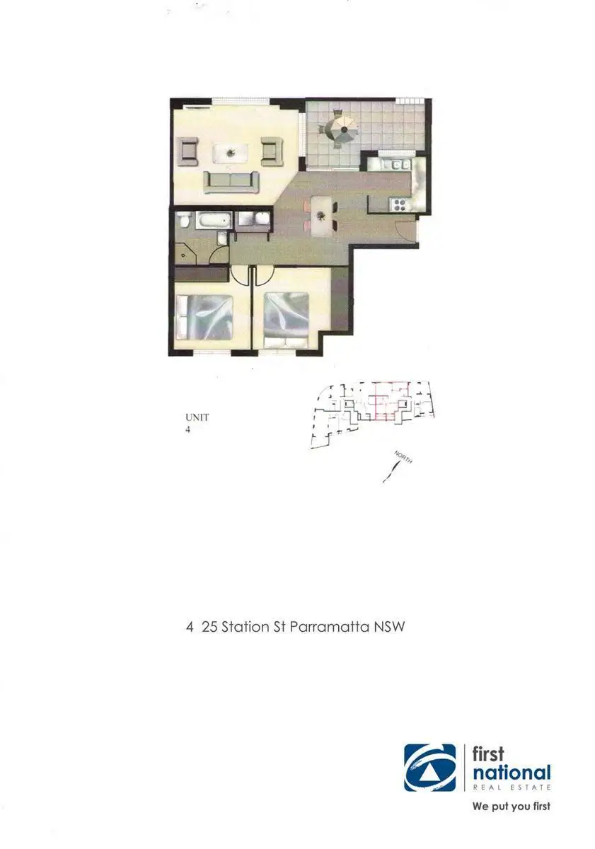 Floorplan of Homely unit listing, 4/52 Station Street, Parramatta NSW 2150