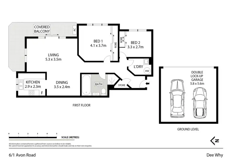 Floorplan of Homely unit listing, 6/1 Avon Road, Dee Why NSW 2099