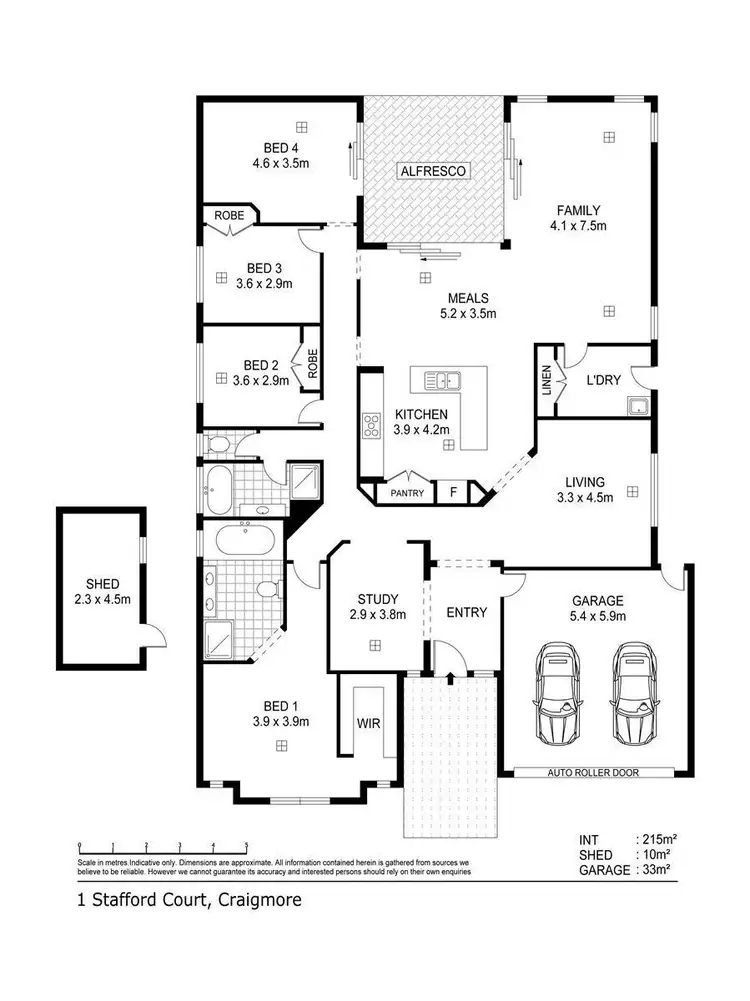 Floorplan of Homely house listing, 1 Stafford Court, Craigmore SA 5114
