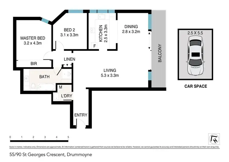 Floorplan of Homely apartment listing, 55/90 St Georges Crescent, Drummoyne NSW 2047