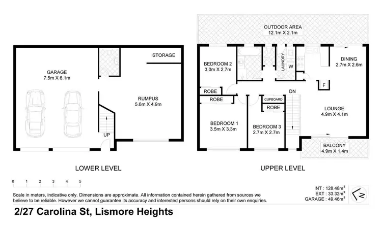 Floorplan of Homely unit listing, 2/27 Carolina Street, Lismore NSW 2480