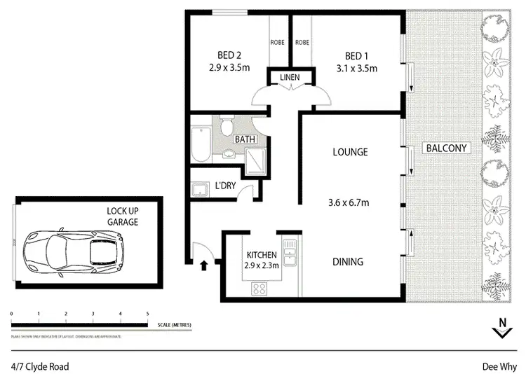 Floorplan of Homely unit listing, 4/7-9 Clyde Road, Dee Why NSW 2099