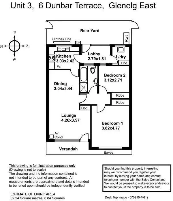 Floorplan of Homely unit listing, 3/6 Dunbar Terrace, Glenelg East SA 5045