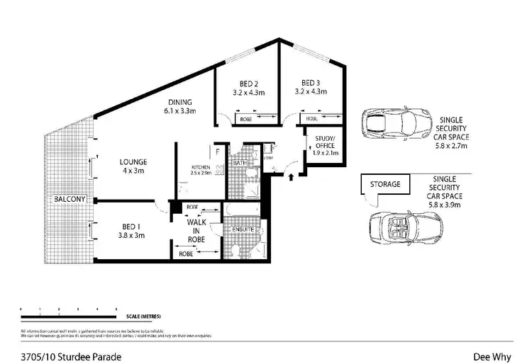 Floorplan of Homely unit listing, 3705/10 Sturdee Parade, Dee Why NSW 2099