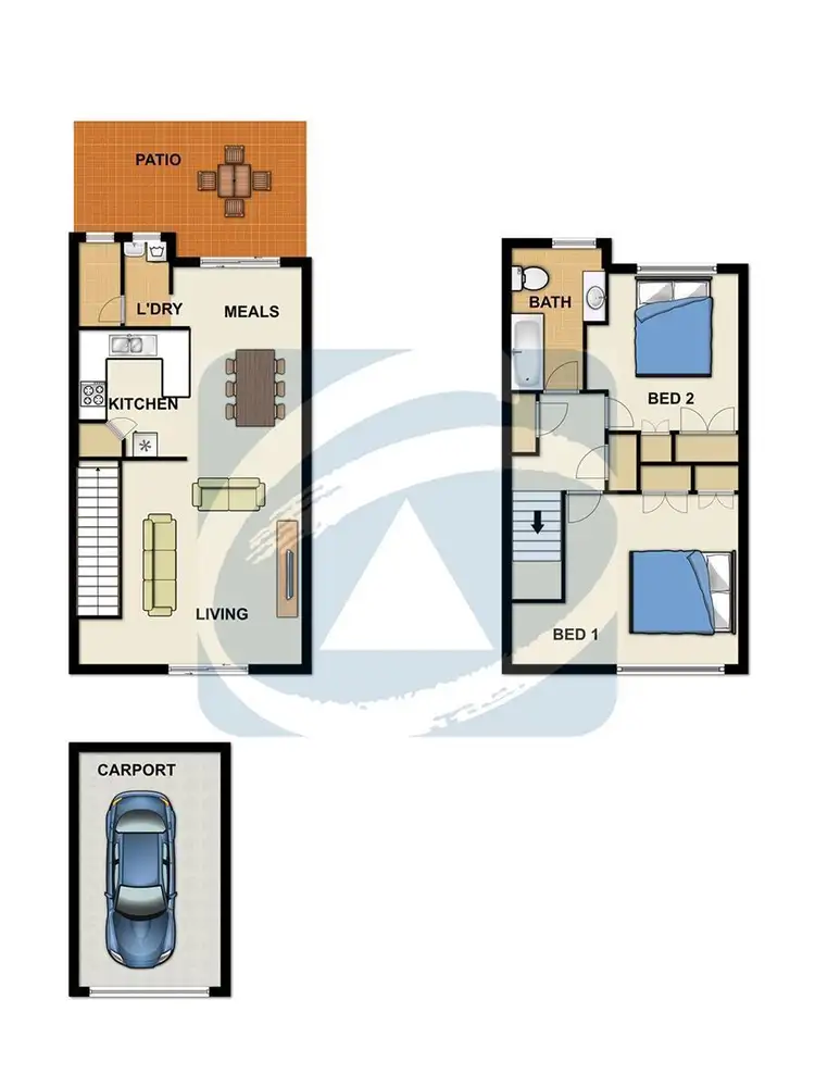 Floorplan of Homely townhouse listing, 48/188 Ewing Road, Woodridge QLD 4114