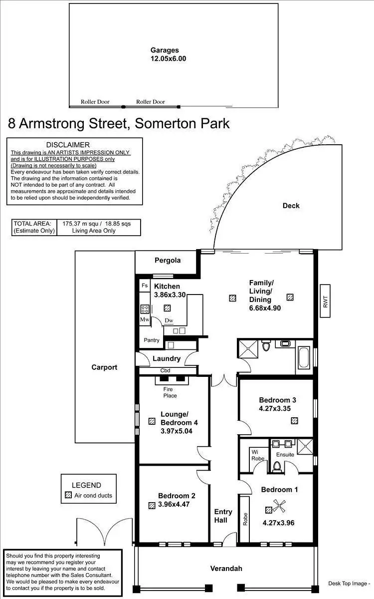 Floorplan of Homely house listing, 8 Armstrong Street, Somerton Park SA 5044