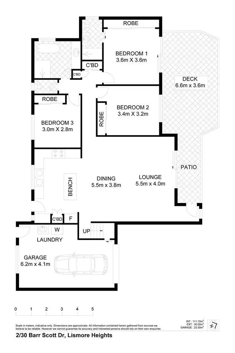 Floorplan of Homely unit listing, 2/30 Barr Scott Drive (off Gallagher Dr), Lismore Heights NSW 2480