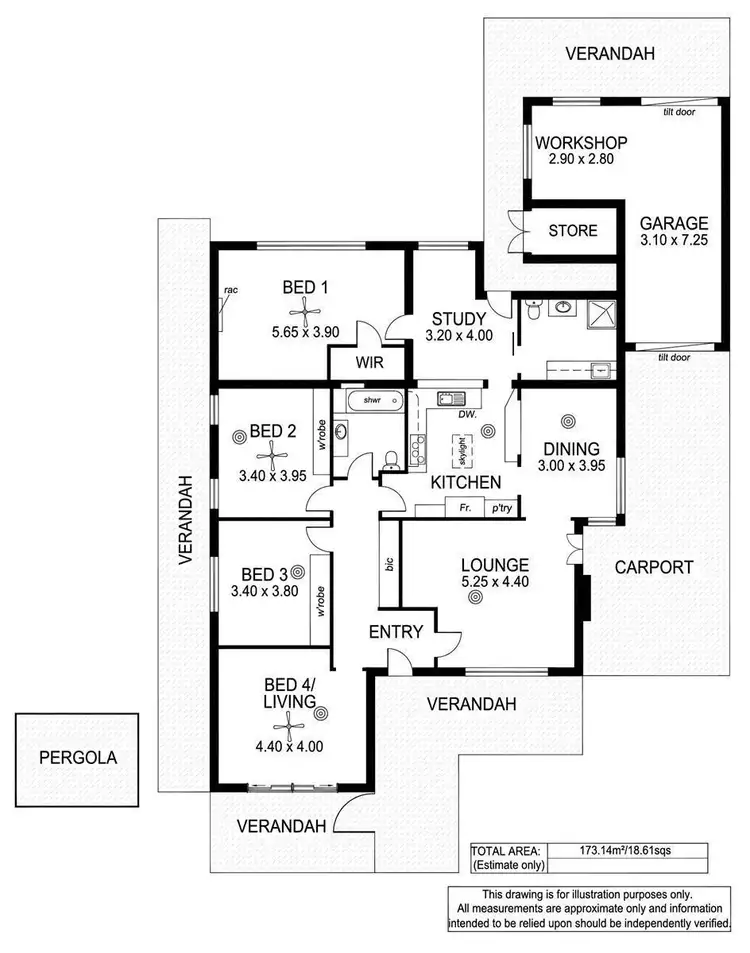 Floorplan of Homely house listing, 22 Murray Terrace, Oaklands Park SA 5046