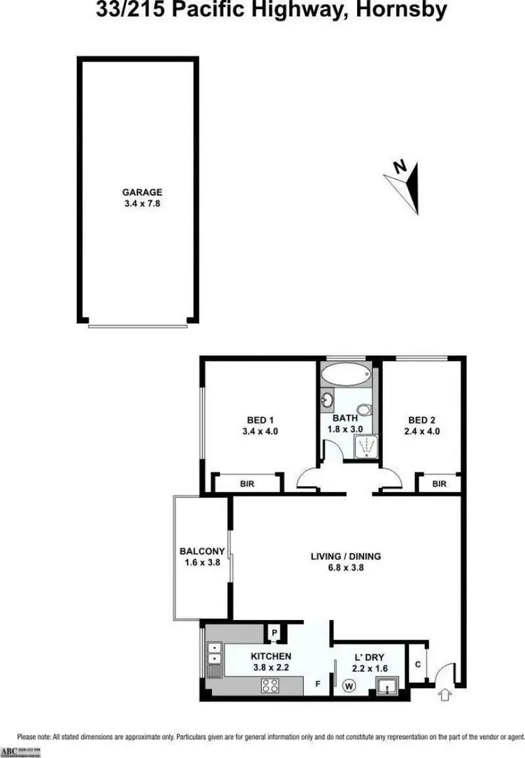 Floorplan of Homely unit listing, 33/215 Pacific Highway, Hornsby NSW 2077