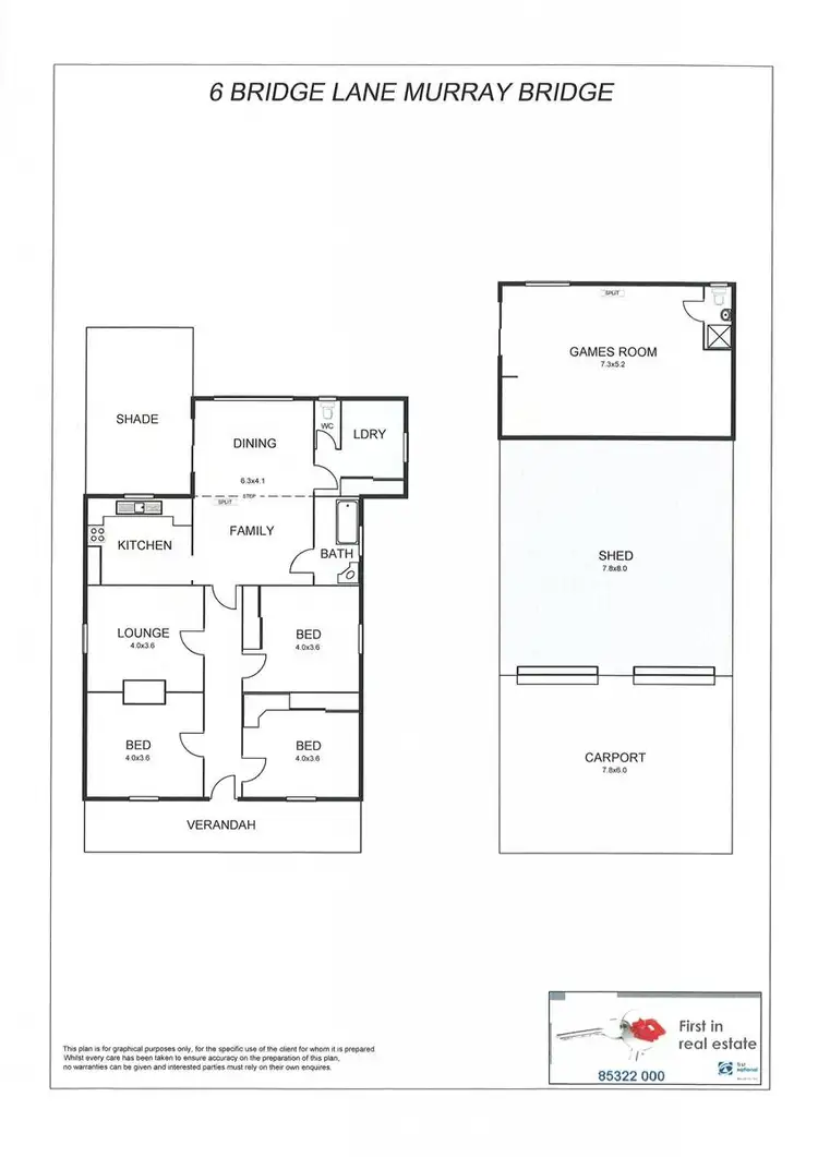Floorplan of Homely house listing, 6 Bridge Lane, Murray Bridge SA 5253