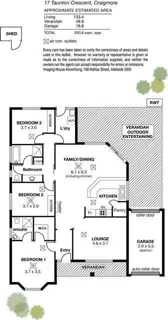 Floorplan of Homely house listing, 17 Taunton Crescent, Craigmore SA 5114