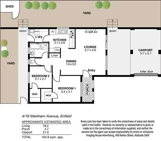 Floorplan of Homely unit listing, 4/16 Markham Avenue, Enfield SA 5085