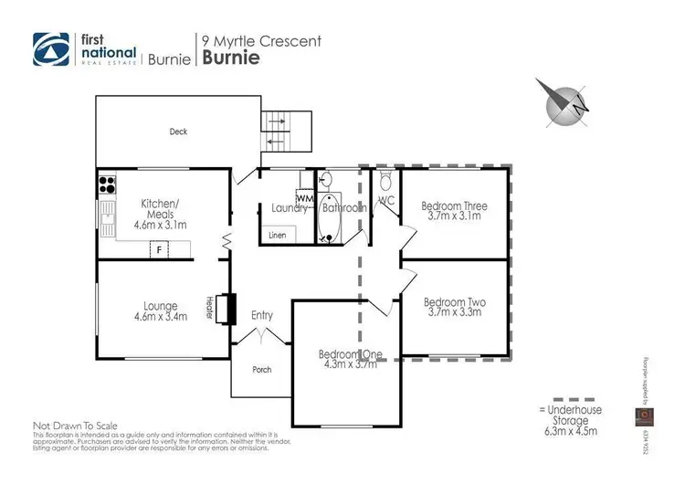 Floorplan of Homely house listing, 9 Myrtle Crescent, Burnie TAS 7320