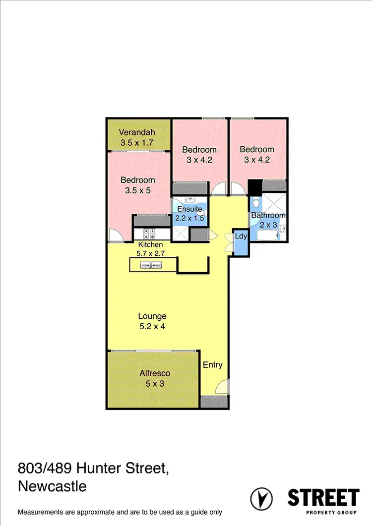 Floorplan of Homely apartment listing, 803/489 Hunter Street, Newcastle NSW 2300