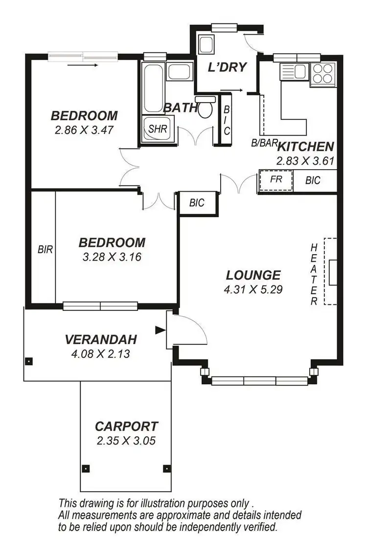 Floorplan of Homely unit listing, 3/46 Kent Street, Hawthorn SA 5062