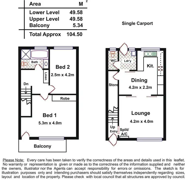 Floorplan of Homely apartment listing, Unit 1/575 Lower North East Road, Campbelltown SA 5074