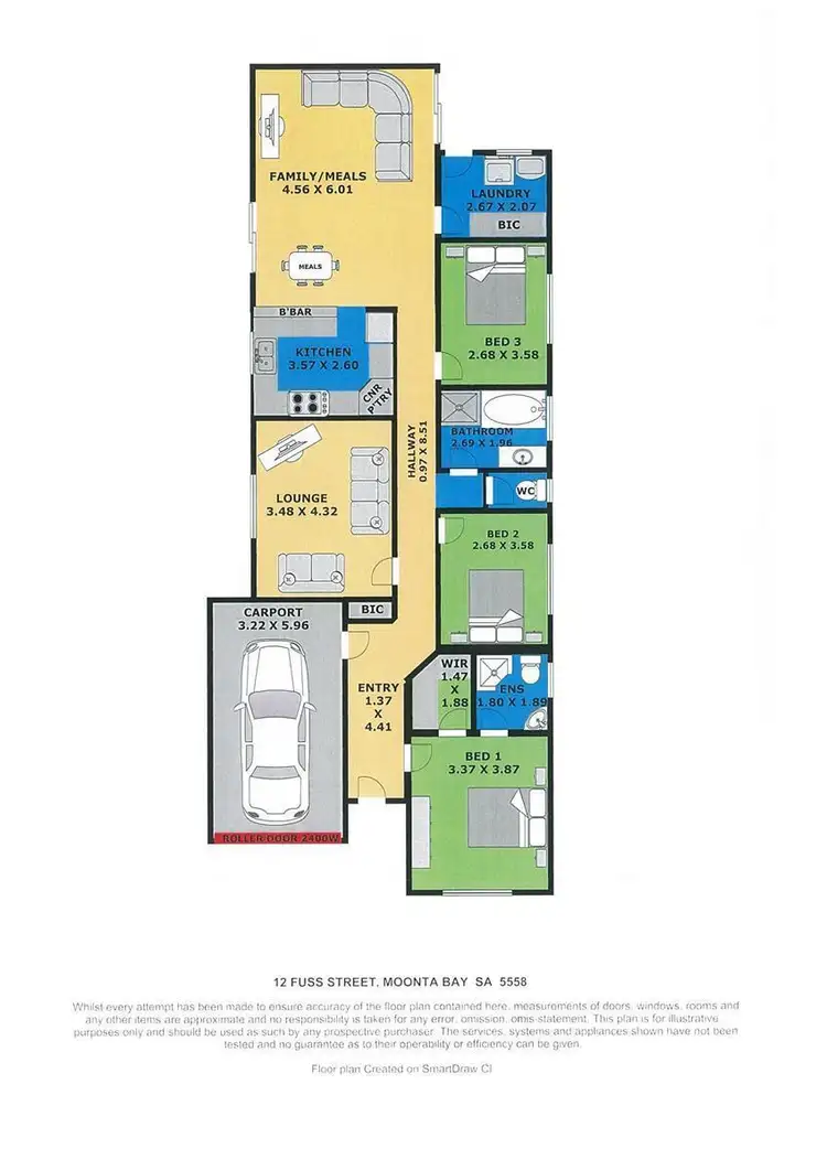 Floorplan of Homely house listing, 12B Fuss Street, Moonta Bay SA 5558