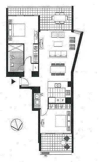 Floorplan of Homely apartment listing, 44/1 King Street, Newcastle NSW 2300