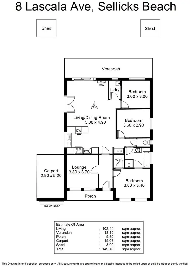Floorplan of Homely house listing, 8 Lascala Avenue, Sellicks Beach SA 5174