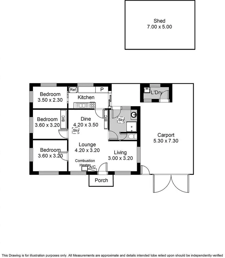 Floorplan of Homely house listing, 3 Falcon Street, Port Willunga SA 5173