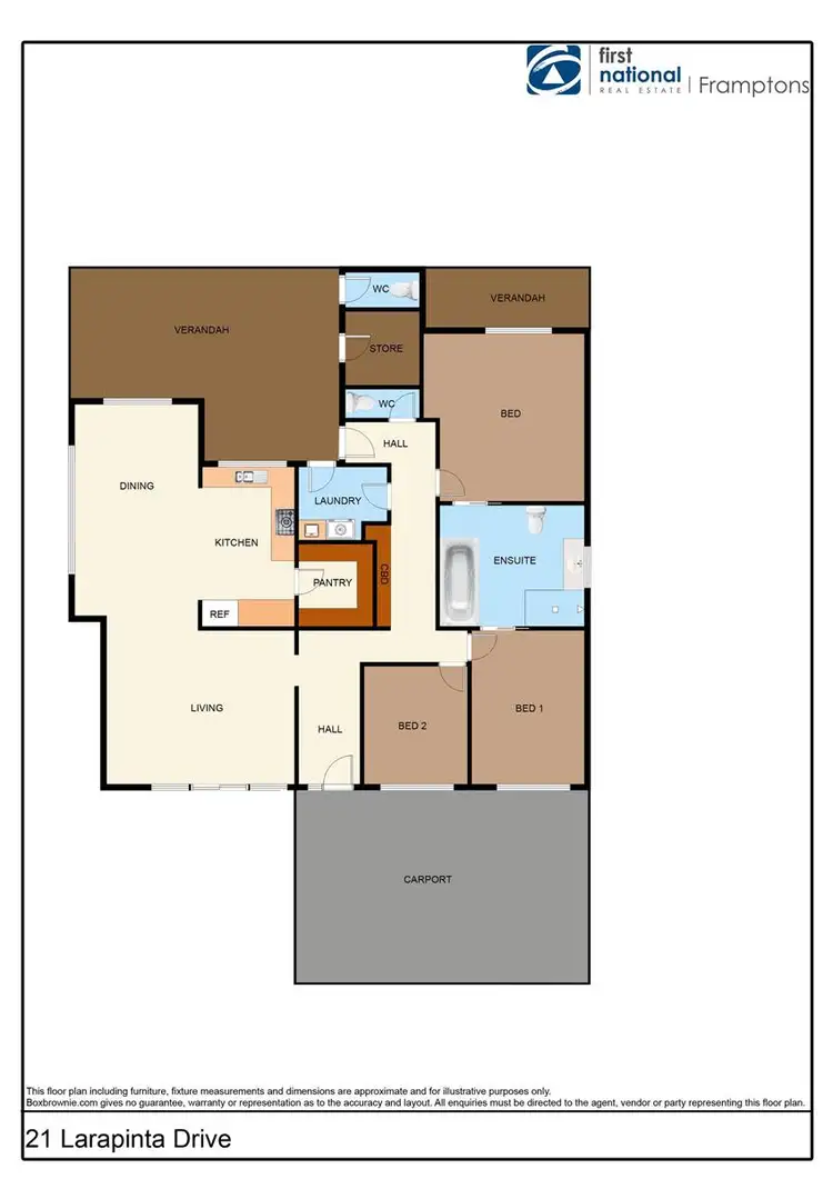 Floorplan of Homely house listing, 21 Larapinta Drive, Gillen NT 870