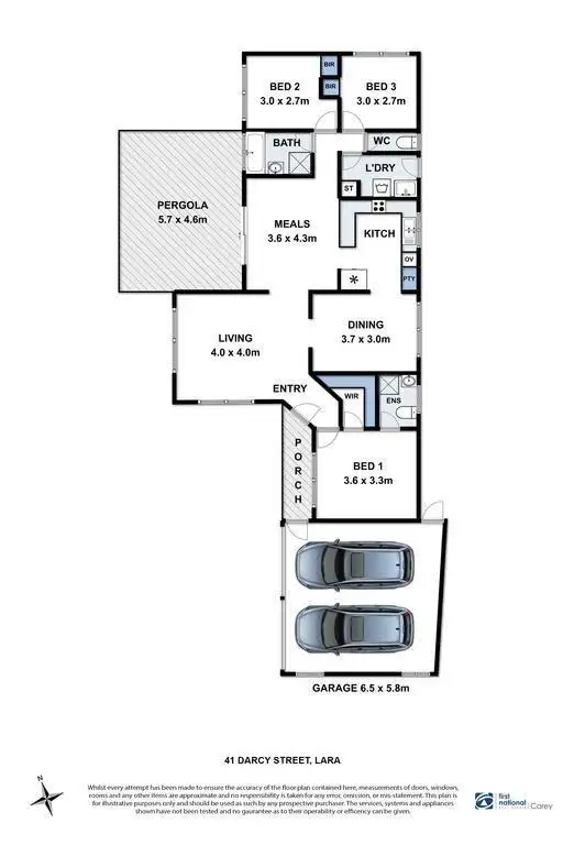Floorplan of Homely house listing, 41 Darcy Street, Lara VIC 3212