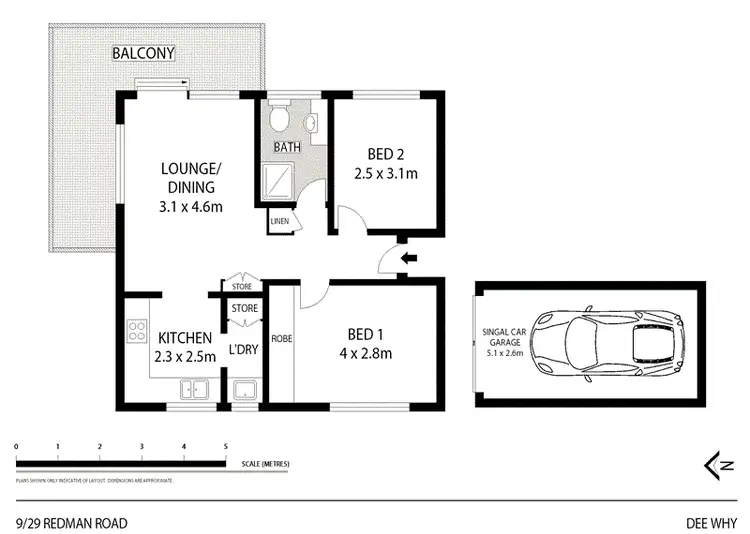 Floorplan of Homely unit listing, 9/29 Redman Road, Dee Why NSW 2099