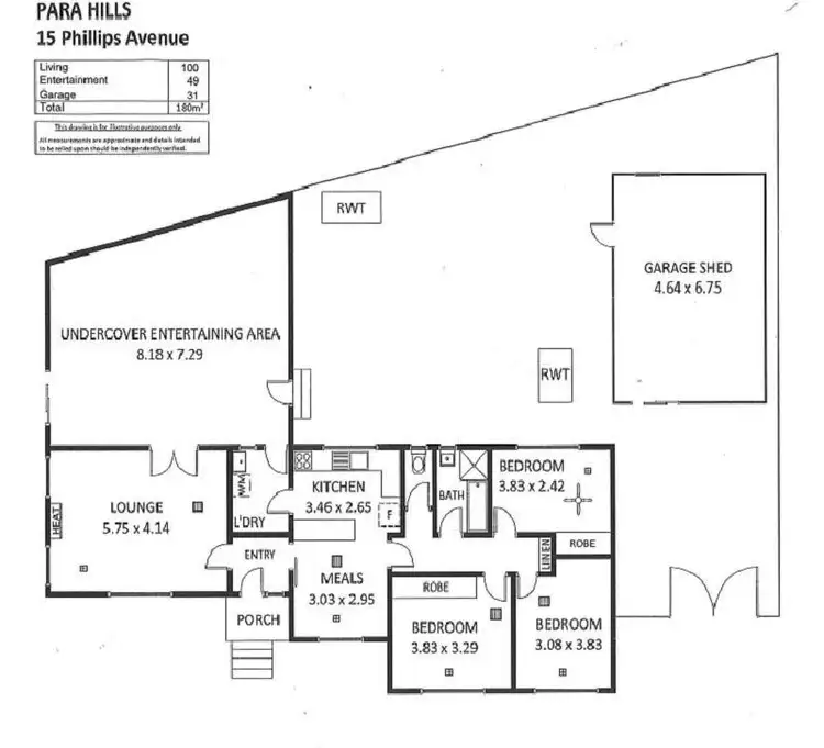 Floorplan of Homely house listing, 15 Phillips Avenue, Para Hills SA 5096