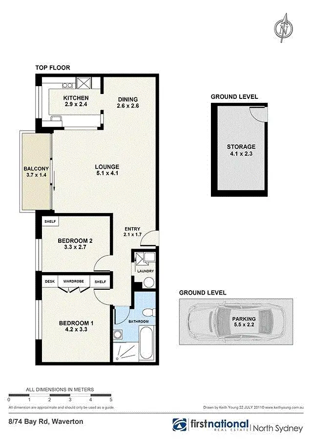 Floorplan of Homely apartment listing, 8/74 Bay Road, Waverton NSW 2060