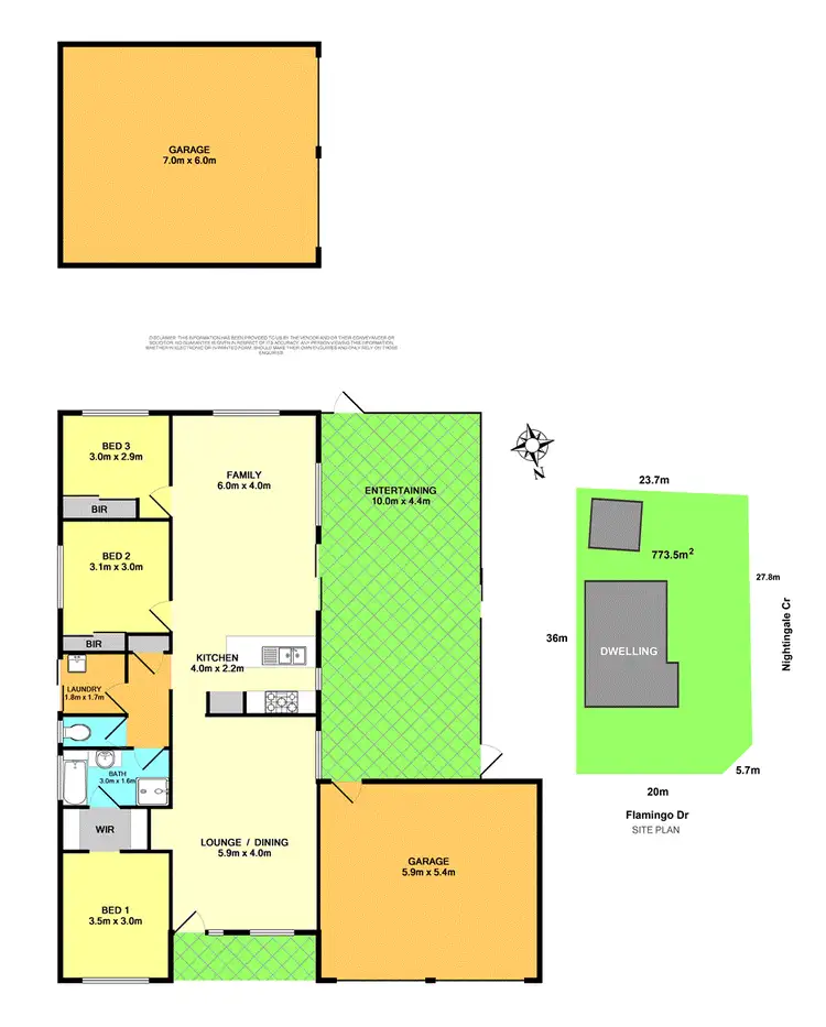 Floorplan of Homely house listing, 19 Flamingo Drive, Cameron Park NSW 2285